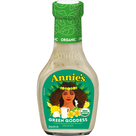 Annie's Green Goddess Dressing, Organic, front of bottle.