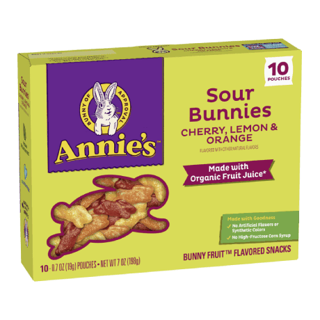 Annie's Sour Bunnies, 10ct, front of product